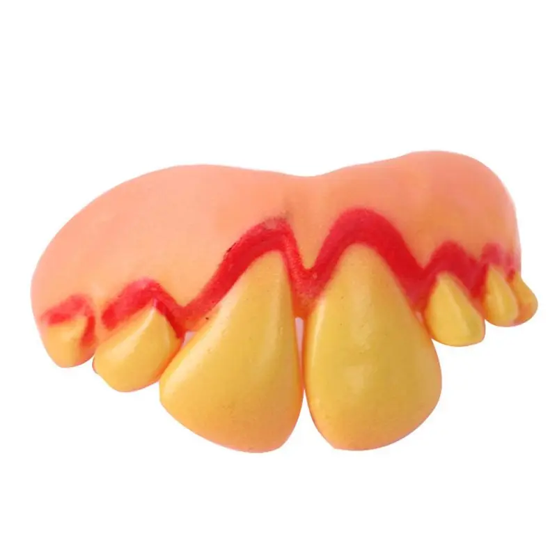 

10Pcs/Set Halloween Fake False Teeth Fangs Ugly Denture Model Vampire Cosplay Costume Funny Tricks and Joke Props Novelty Gag