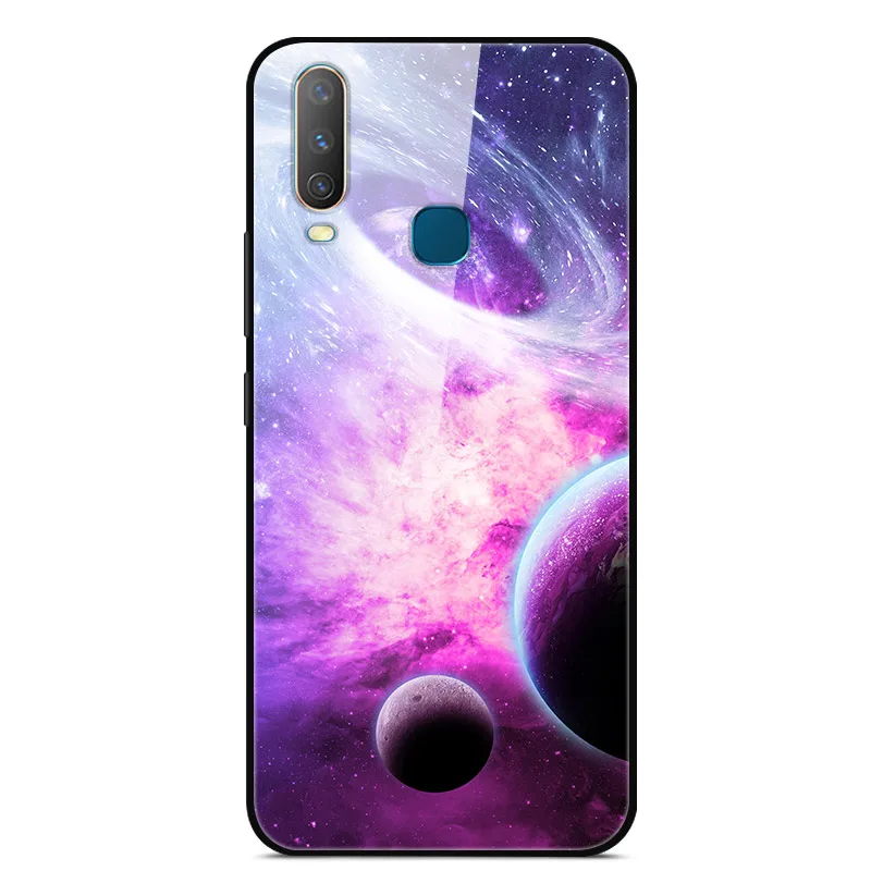 21 ДЛЯ VIVO Y17 чехол из закаленного стекла с изображением планеты космос, чехол из стекла для Vivo Y17 Y 17 VivoY17 1902, чехол для Vivo Y3 Y12 Y15 - Цвет: 21