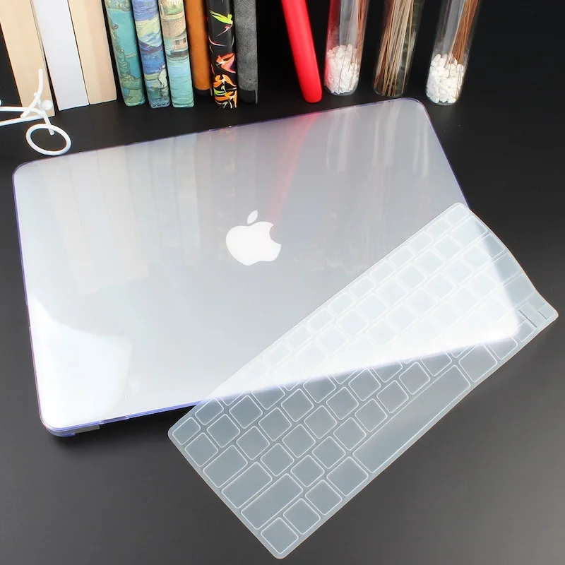 Crystal Clear Чехол для ноутбука 4 в 1 для MacBook Air 11, 13 дюймов и Pro retina 13,3, 15,,,, кристально Матовый Жесткий чехол для клавиатуры - Цвет: Crystal Clear