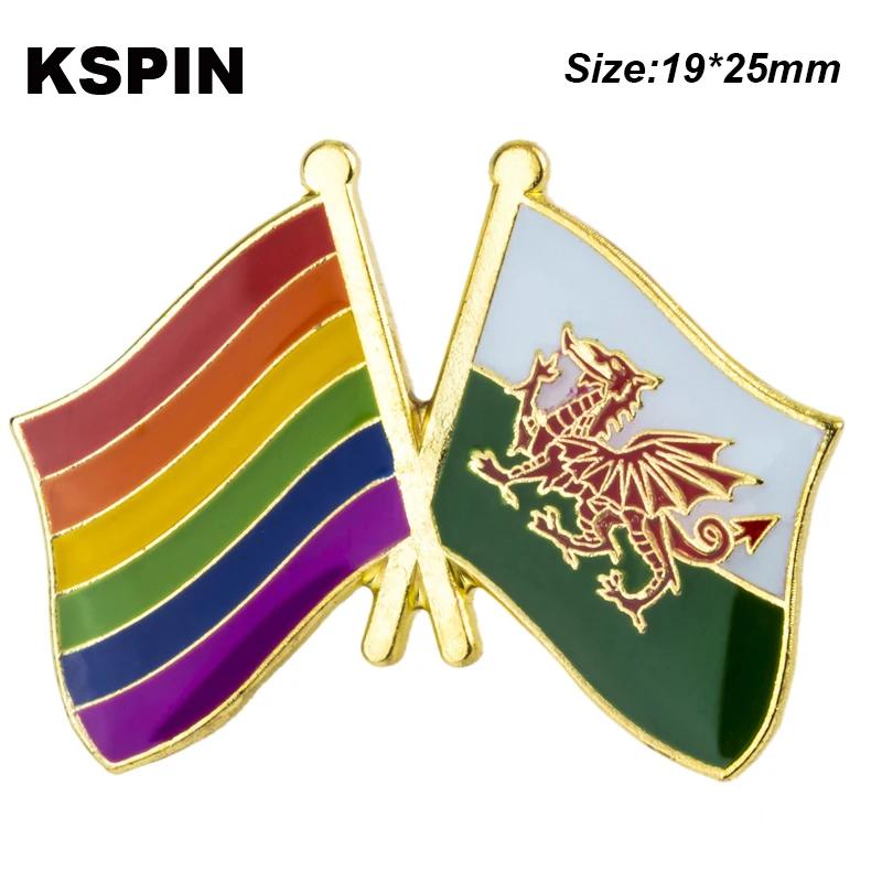 Радуга Уэйс флаг дружбы значок брошь в виде флага Национальный отворот булавка