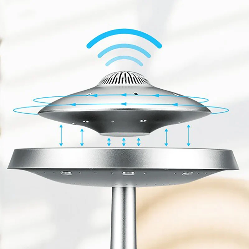 Смарт Bluetooth колонки НЛО Стиль Магнитная подвеска семь цветов светодиодный свет супер бас водонепроницаемый стерео беспроводной зарядки