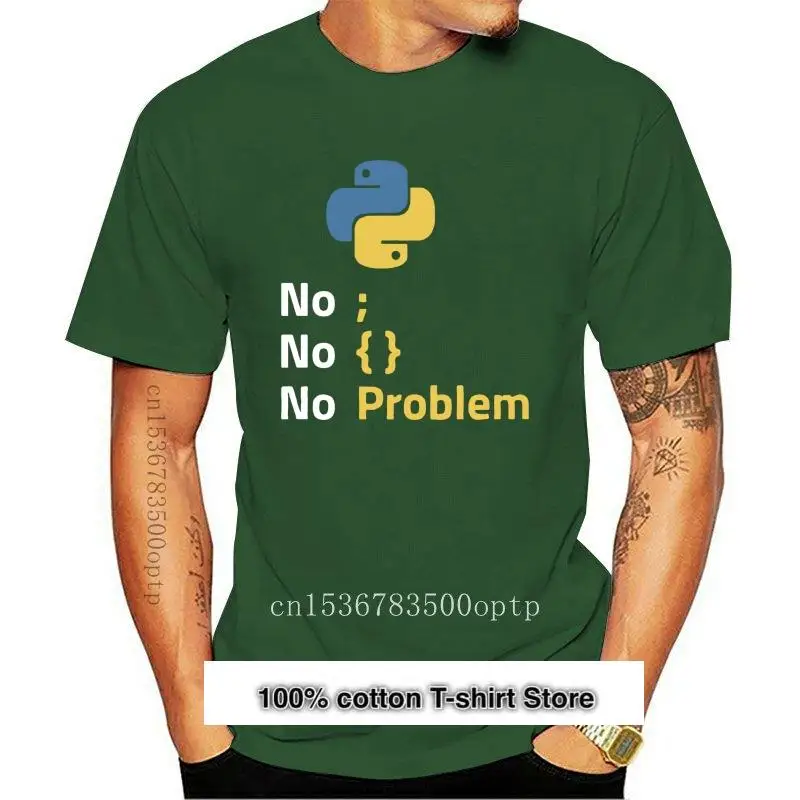 

Camiseta de Python para hombre, camisa con programador, camisetas para mujer