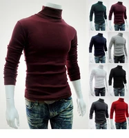 autumn mens long sleeve high neck thickened sweater mens sweater slim fitting bottomed sweater