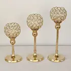 Хрустальный полый подсвечник, металлический подсвечник, праздничный, домашний, Свадебный декор, аксессуары для свечей, настольные подсвечники