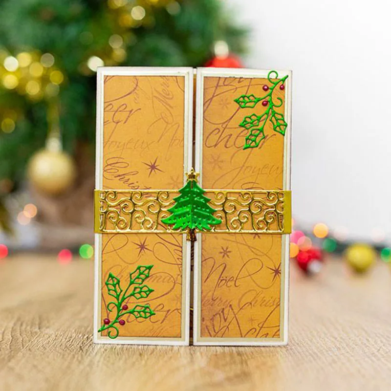 Металлические Вырубные штампы Рождественская елка колокольчик олень сани