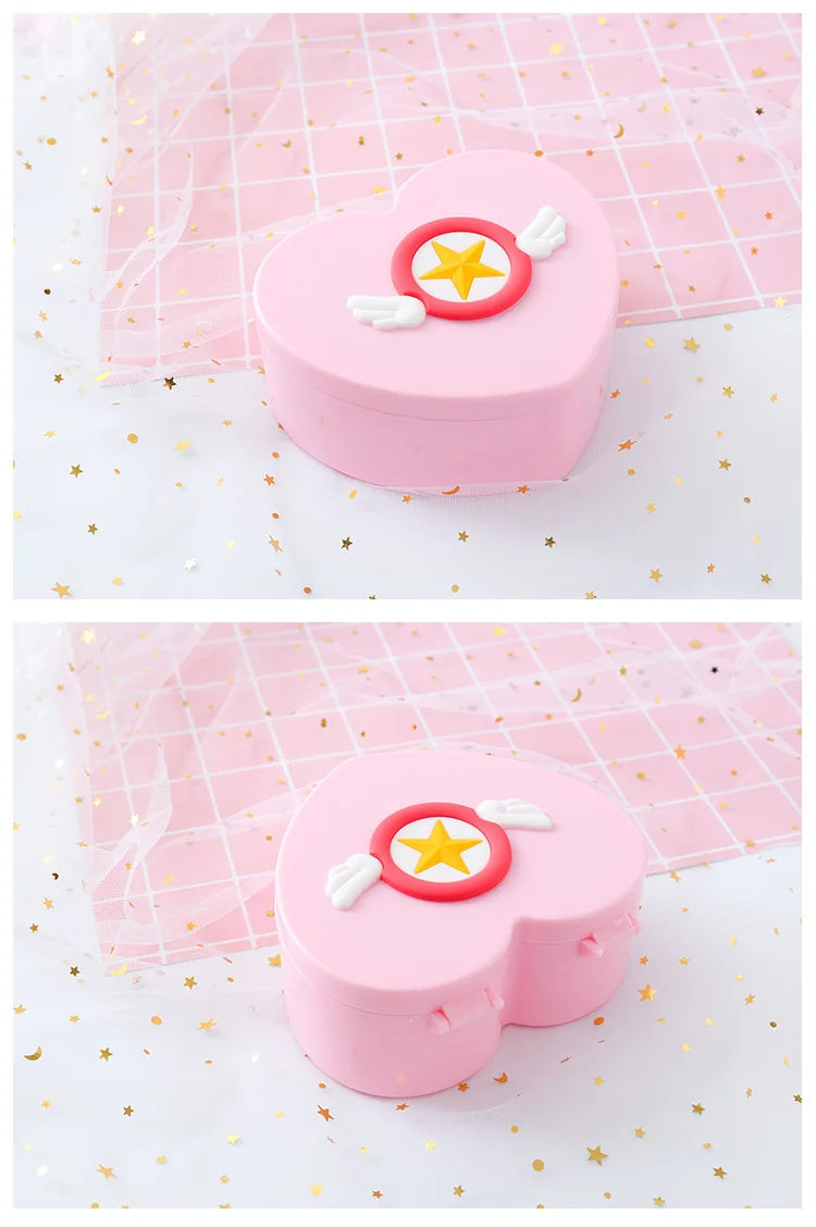 Карта Captor Cardcaptor Sakura милый розовый стол двойная коробка для хранения ювелирных изделий Контейнер пластиковый зеркальный орнамент Рождественский подарок девушка