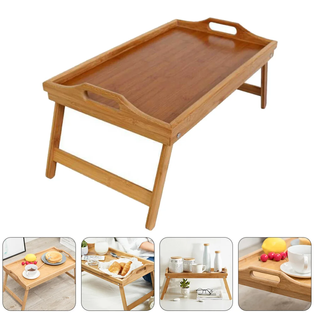 

1Pc Multifunctional Computer Desk Writing Table Foldable Bed Desk (Khaki)