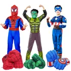 Детские перчатки с супергероями От 4 до 12 лет Мстители ХалкЧеловек-паукКапитан Америка