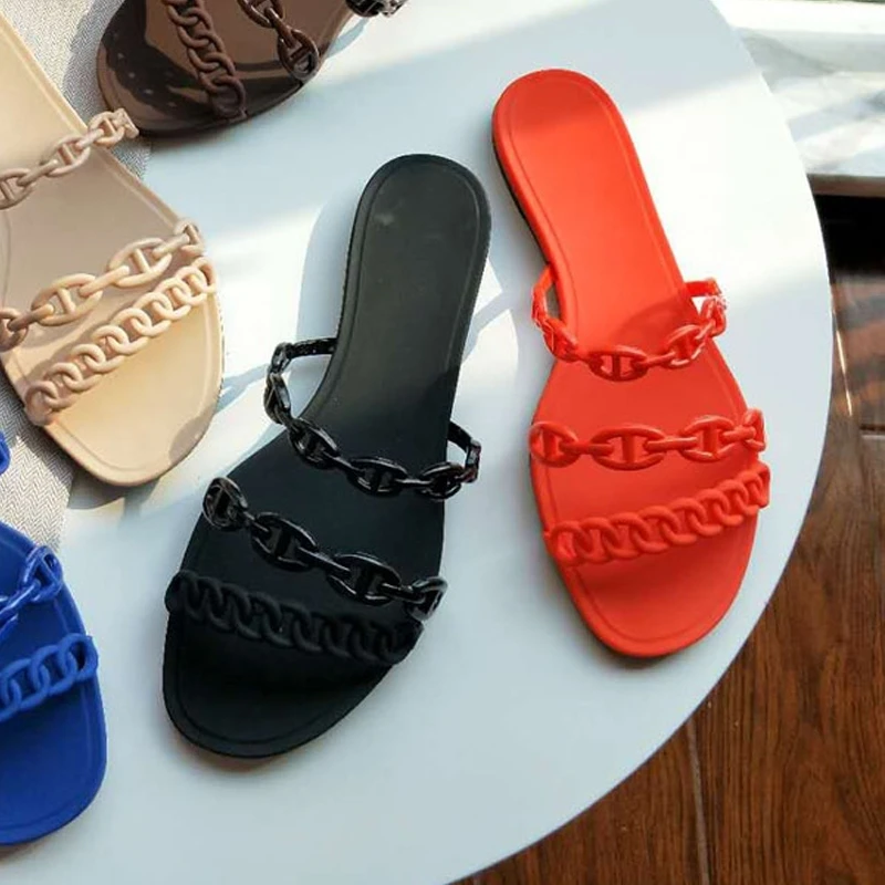 Сандалии VALLU женские пластиковые желе карамельные для пляжа отдыха на открытом