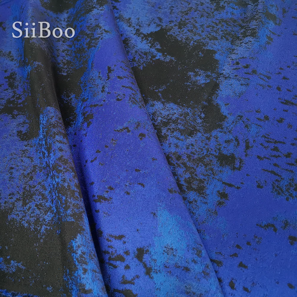 Жаккардовая шерстяная ткань в американском стиле голубое красное звездное небо