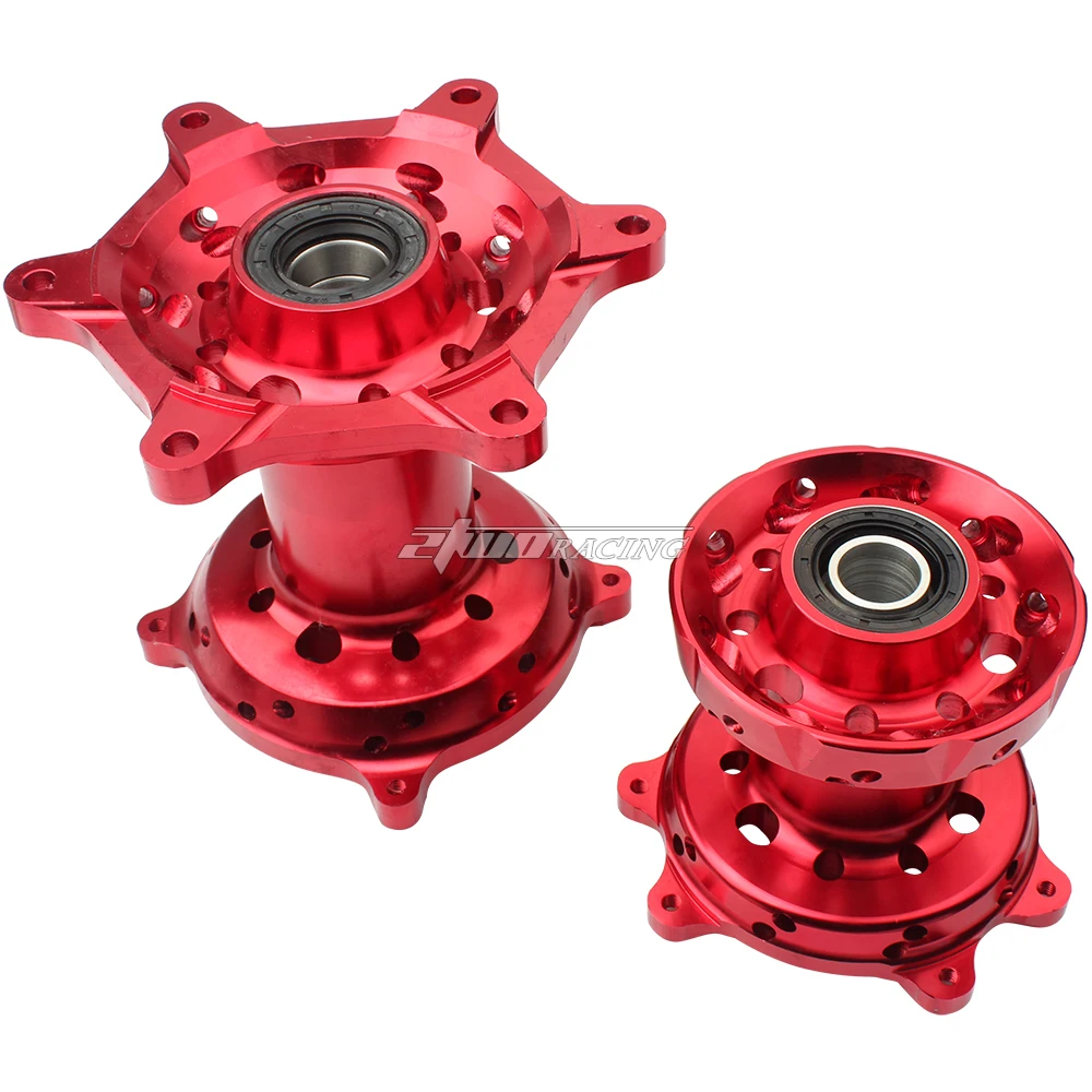 2PCS CNC Front & Rear Wheel Hubs For Honda CR125R CR250R CRF250X CRF450X CRF250R Pit Dirt Bike Parts |