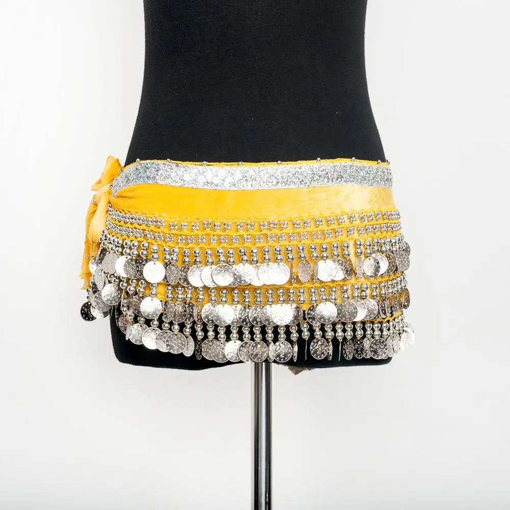 

Woman beaded tassels belly dance skirt with coins dangling belly dancing hip scarf belly dance costume tribal belly dancing belt