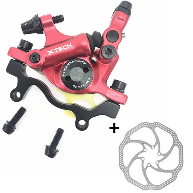 Red rear and Disc Абсолютно зум-HB-100, масляный дисковый тормоз для горного велосипеда/линия для дорожного велосипеда, масляный тормоз, Складной автомобильный тормозной зажим BB7, универсальный brake1 - Color: Red rear and Disc