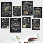 Картины на холсте с изображением гамбургеров хот-догов кухни кафе Западного ресторана плакаты и принты настенные картины для гостиной домашний декор