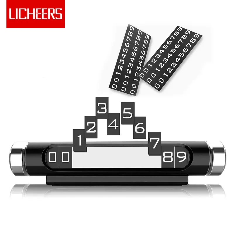 Licheers карта автомобильной временной парковки ABS телефон лампа для ночного