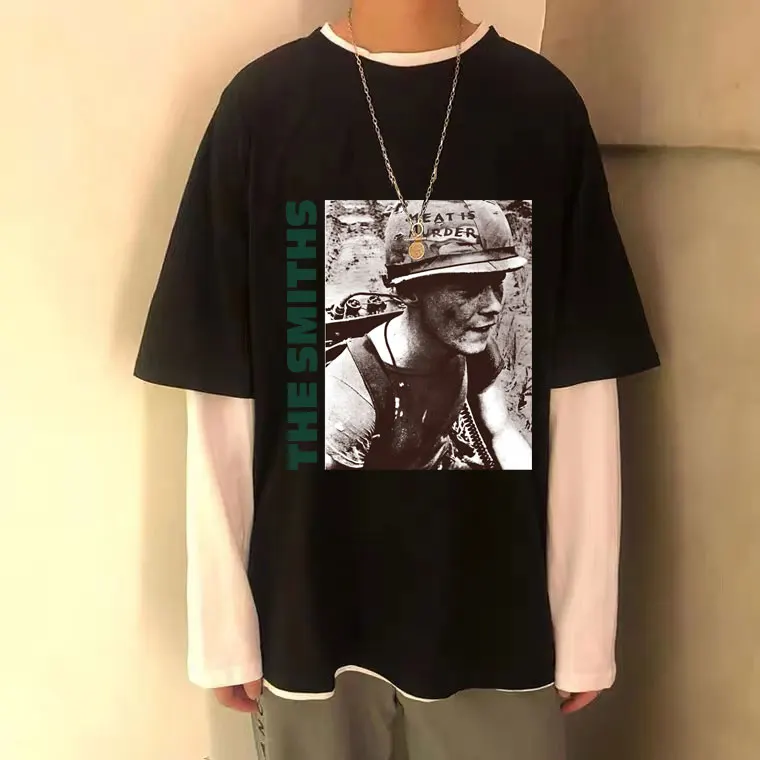 

The Smiths Tshirt Fashion English Rock Band Meat Is Murder 1985 Morrissey Marr Men Women Cotton Tee Mens Oversized T-shirt Tops