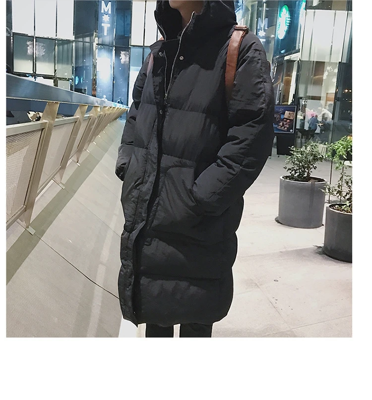 PViviYong Winter jacket men fashion male hooded coat jackets men high quality cotton Long coat men clothes bread parka 999