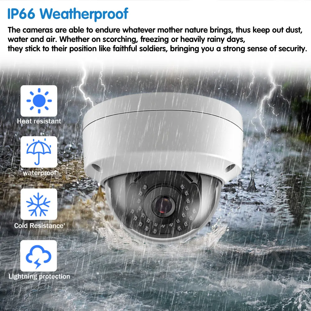 Система видеонаблюдения HCVAHDN МП ночного видения 4-канальная H.265 + P2P 4K AHD DVR In/Outdoor
