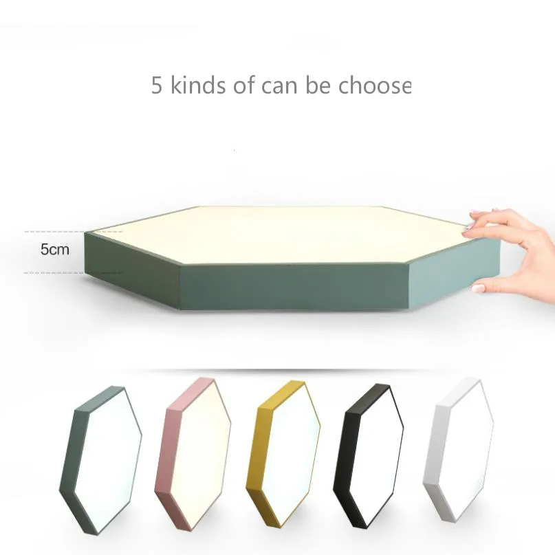 Ультратонкий Светодиодный современный потолочный светильник шестигранная