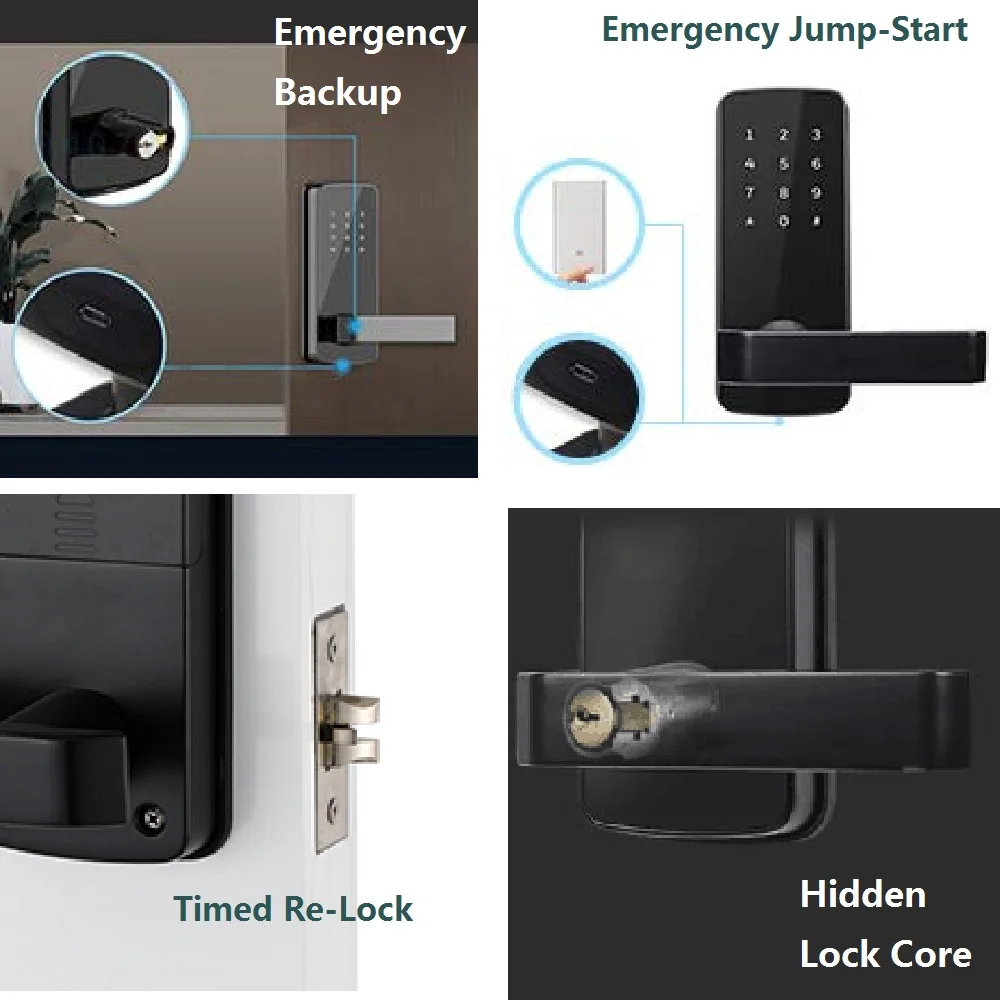 Умный Цифровой Дверной замок с приложением Bluetooth TTLock БЕСКЛЮЧЕВОЙ электронный