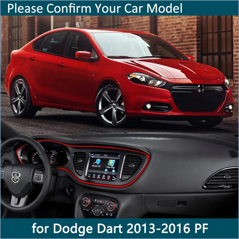Для Dodge Дротика Fiat Viaggio 2013 2014 2015 2016 PF Противоскользящий коврик для приборной