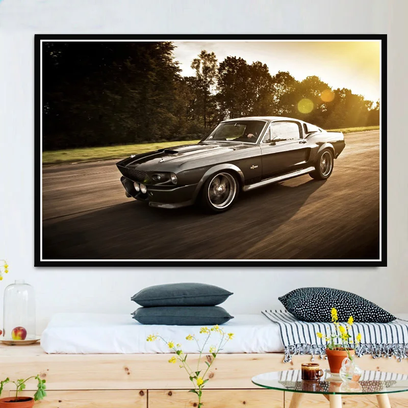 Ford Mustang GT500 Eleanor ретро мускулистый автомобильный постер и печать настенное
