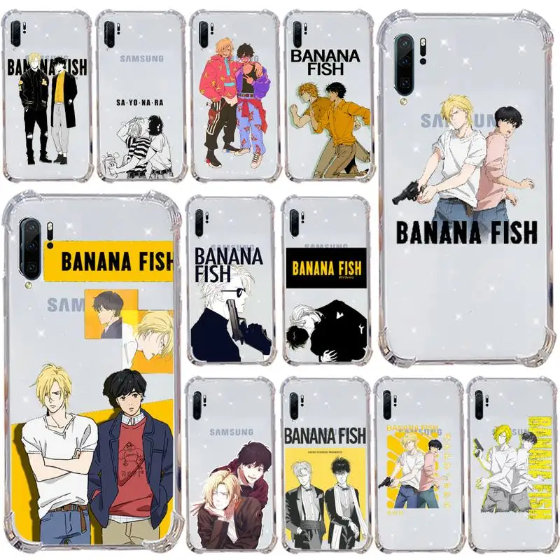 

Anime Banana Fish art Phone Case Transparent for Samsung s9 s10 s20 Huawei honor P20 P30 P40 xiaomi note mi 8 9 pro lite plus