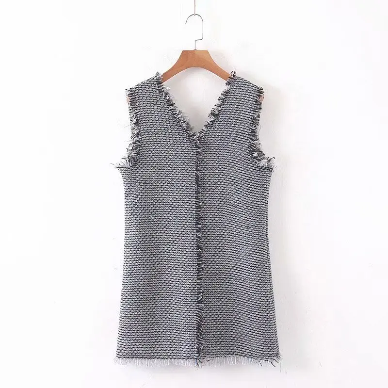 Горячая Распродажа XZ35-2211 платье из твида в европейском и американском стиле |