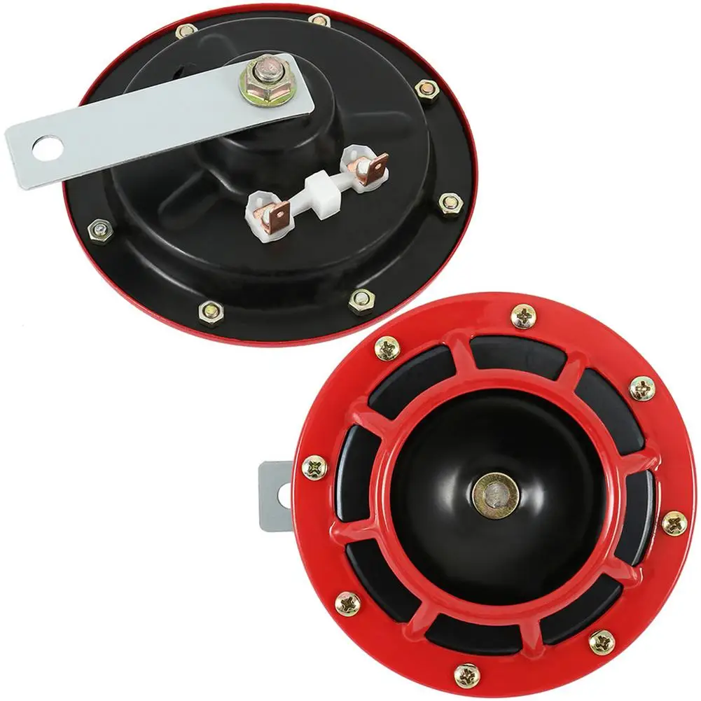 

Universal Waterproof Motorcycle Horn 12V 105bd Red Air Horn Super Loud Electric Blast Tone Car Horn Loud Loudspeaker Basin