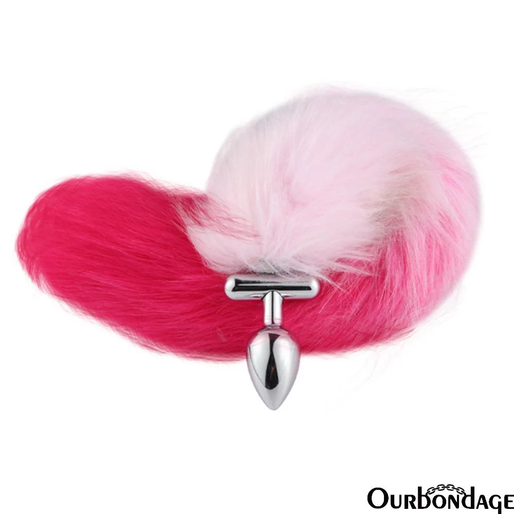 Анальная пробка из сплава с мехом для мужчин и женщин 9 цветов | Красота здоровье