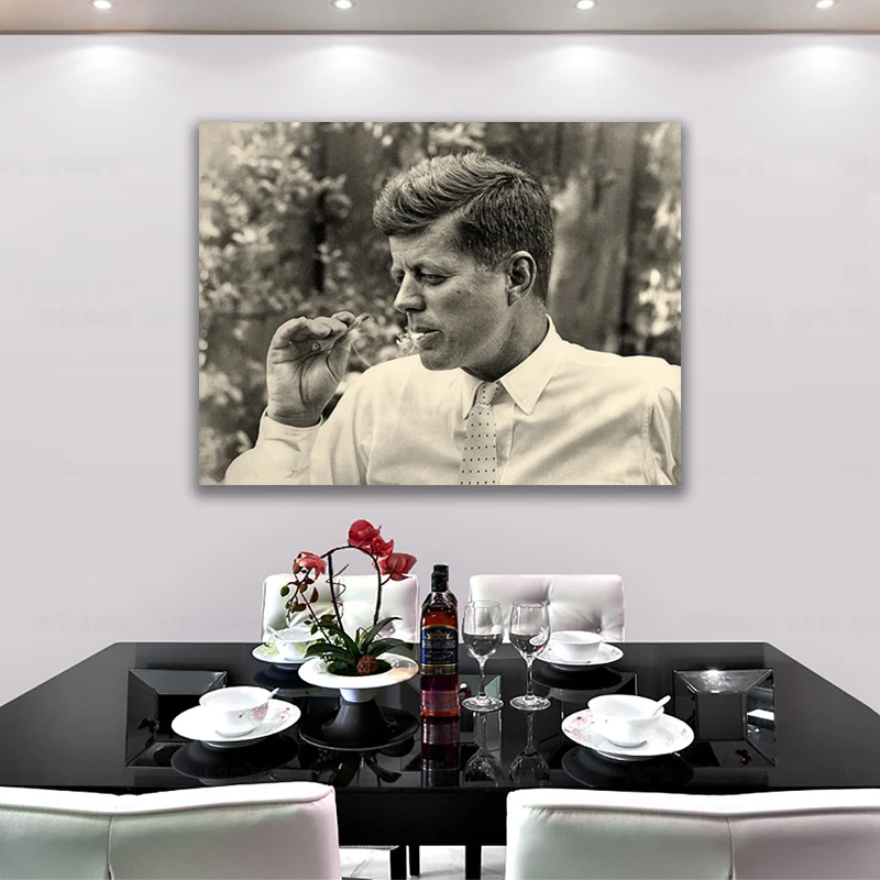 Президент курительная Марихуана постер Джон Ф Кенни сигара ретро холст живопись