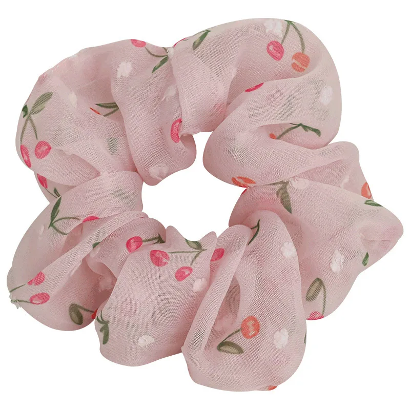 Аксессуары для волос простая резинка вишневого цвета прозрачная сетчатая пряжа