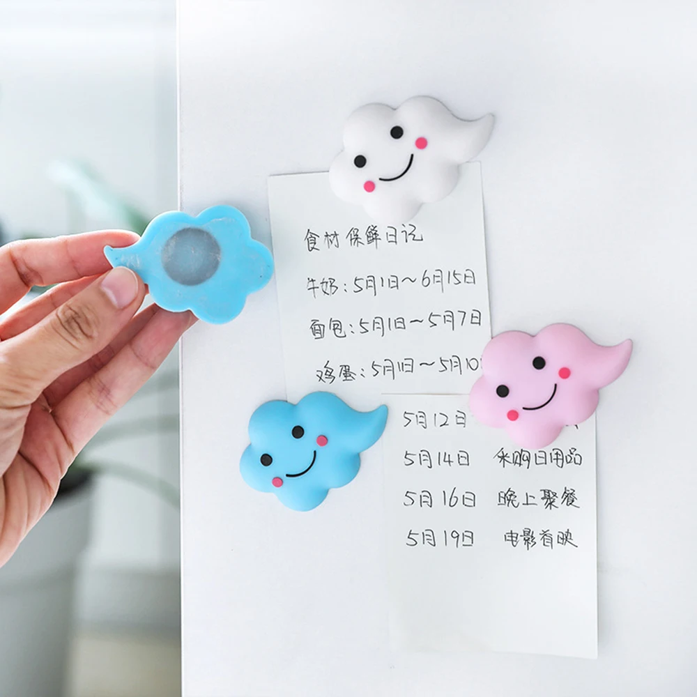 3 цвета мини милые Мультяшные кавайные магниты на холодильник белая доска