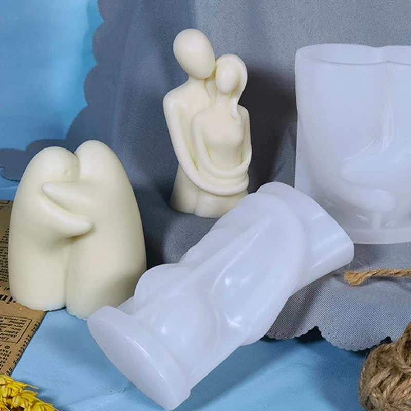 

3D Portrait Candle Epoxy Resin Mold Hug Family Aromatherapy Plaster Silicone Mould DIY Crafts Ornaments Casting Tools