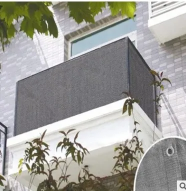 

Balcony Privacy Screen Cover Wind Sunshade Net Shelter Privacy Screen Breeze Sewing Buckle Outdoor Garden Fence Cover With Ties
