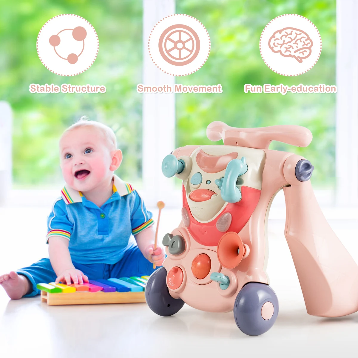 2 в 1 ребенок сидеть to стенд Walker Kids Развивающий центр рюкзак для прогулок с дома