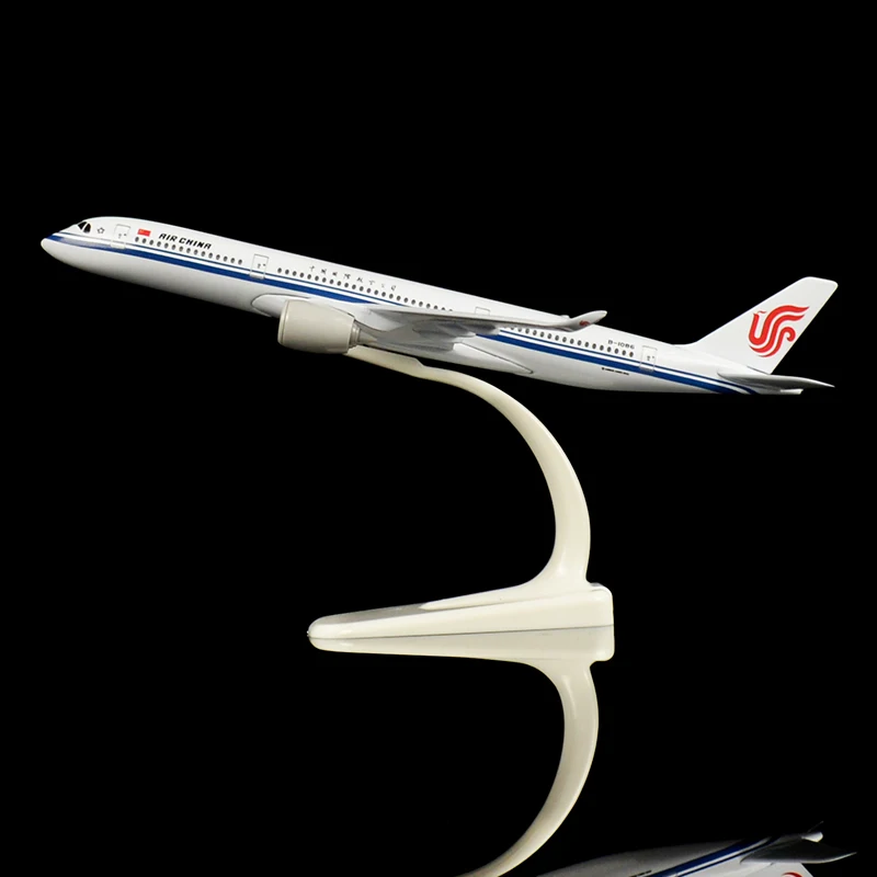 Модель самолета China Air A350 из металла масштабом 1:400, декорация с пластиковым основанием, подарок детям.