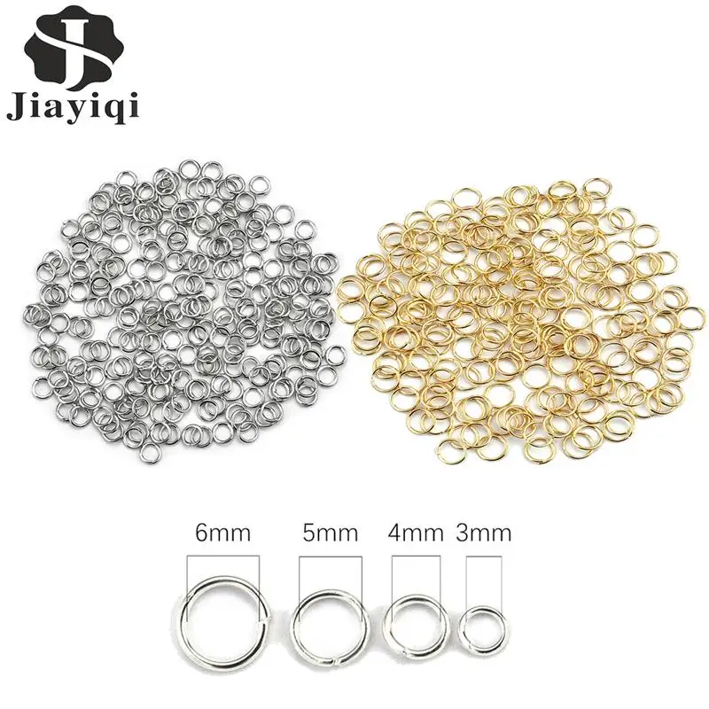 

200pcs/lot 3mm 4mm 5mm 6mm Open Jump Rings Split Rings Connectors Chain Links Diy Jewelry Finding Tools Making Accessories