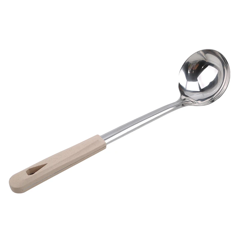Stainless Steel Cooking Tools Matt Polish Long Handle Soup Ladle Skimmer Golden Kitchen Set Accessories For Hot Pot 2019 New | Дом и сад