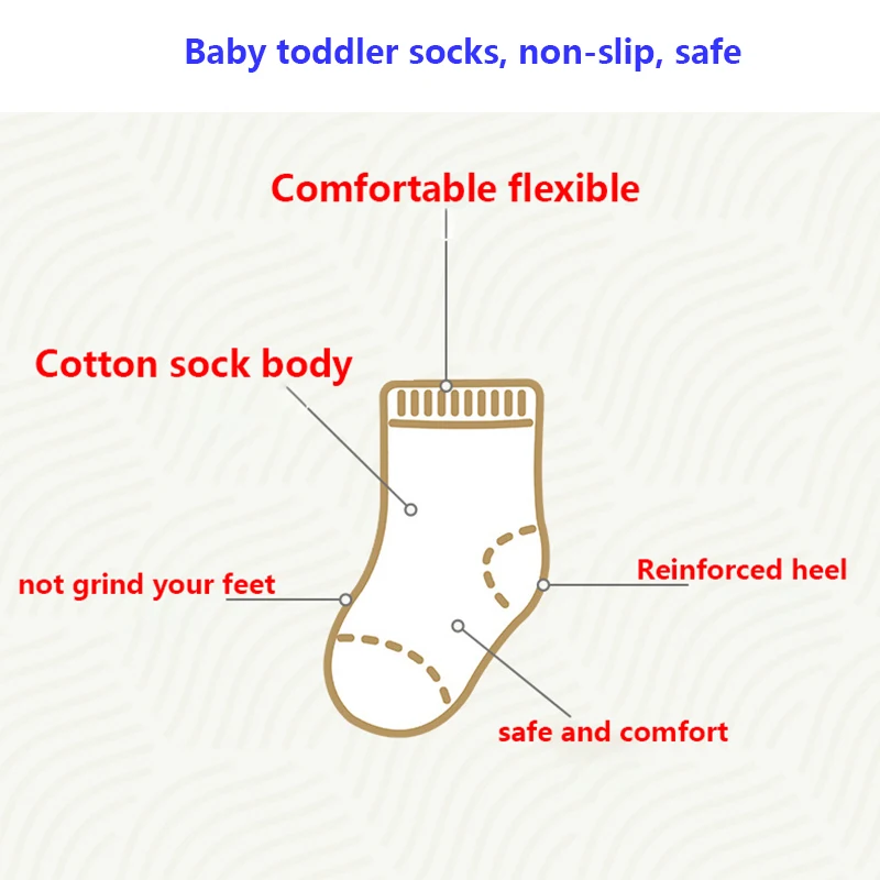 

Baby Silicone Coral Fleece Newborn Non-Slip Soft Toddler Socks Cute Cartoons Floor Infant Elastic Socks For 0-2 years Child Kids