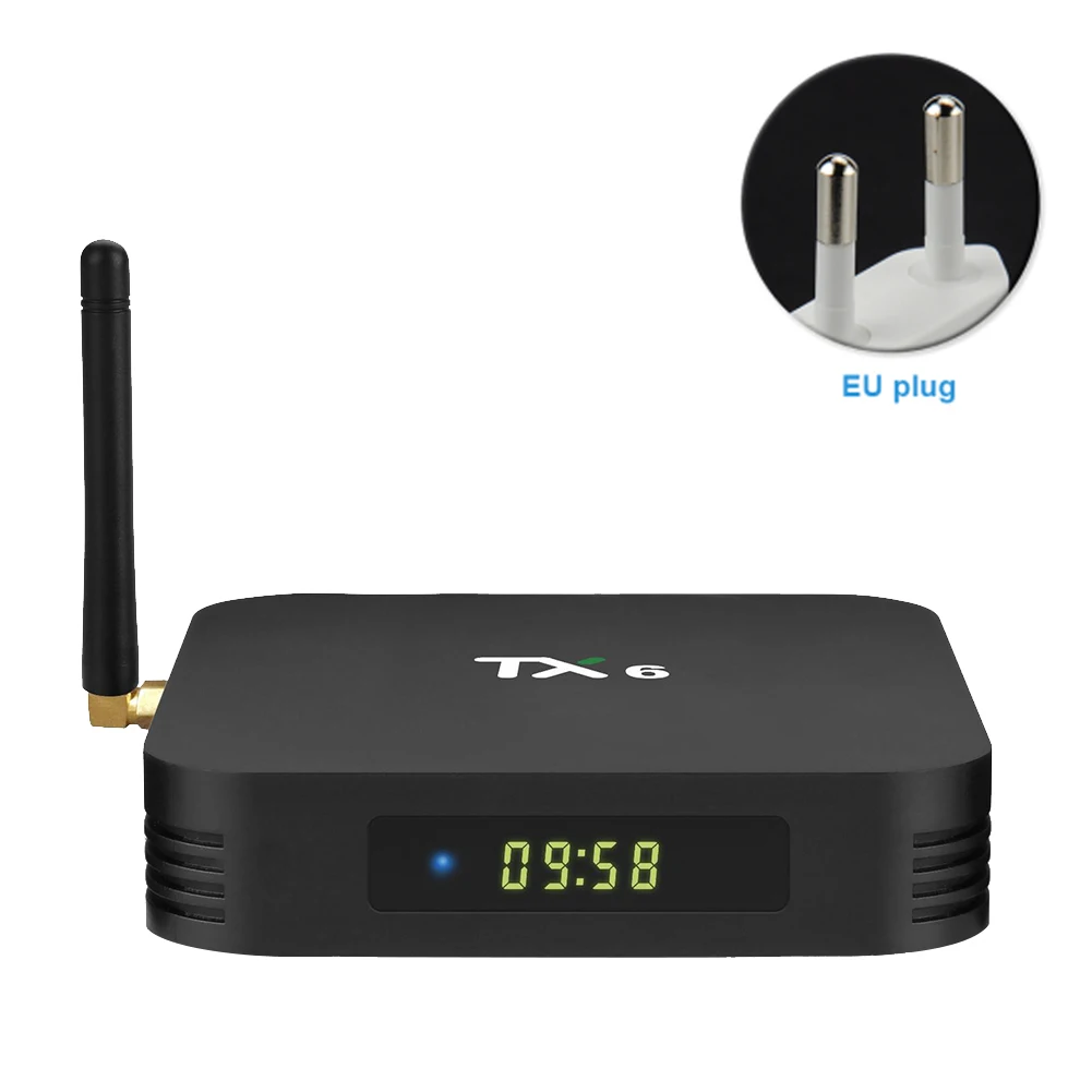 

TX6 For Android 9.0 Digital With Remote Control Bluetooth Movie Easy Install TV Box Smart Network Player High Definition Stable