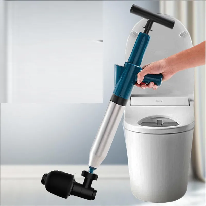 Toilet Pusher Plunger Suction Cup Toilet Plungers Drain Unblocker High Pressure Cleaner Sinks Powerful Manual Pneumatic Dredge