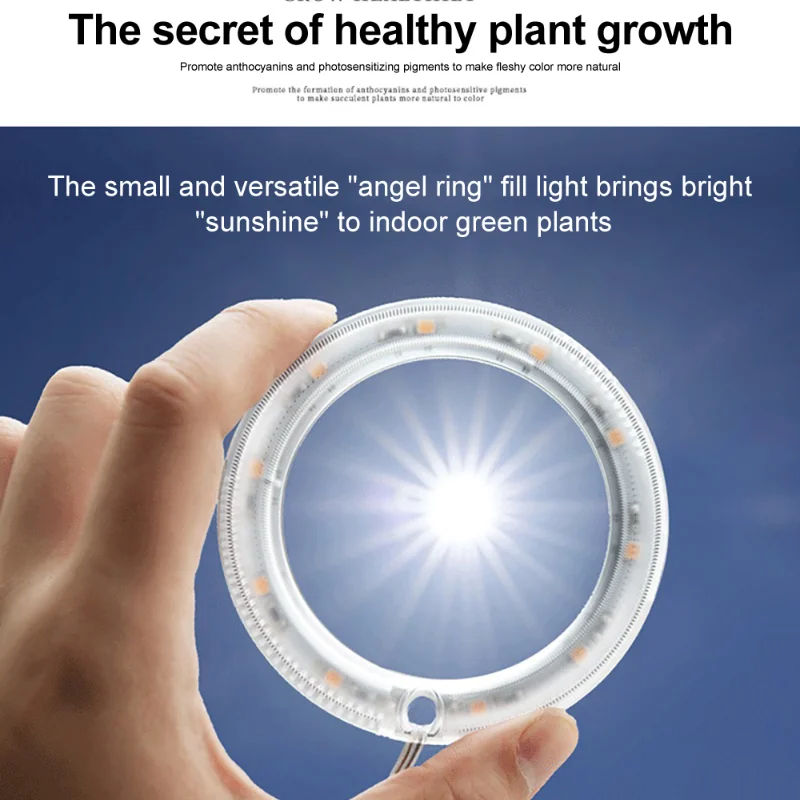 Angel Four Ring LED Grow Light Full Spectrum Phyto Lamp DC5V USB Phytolamp For Indoor Plant Seedlings Home Flower Succulet | Освещение
