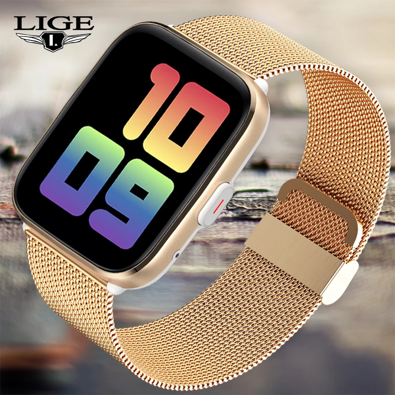 

LIGE Men Women Smart Watch Bluetooth Call Sport Heart Rate Monitoring 1.69'' Full Touch Watches Women Smartwatch For Android IOS