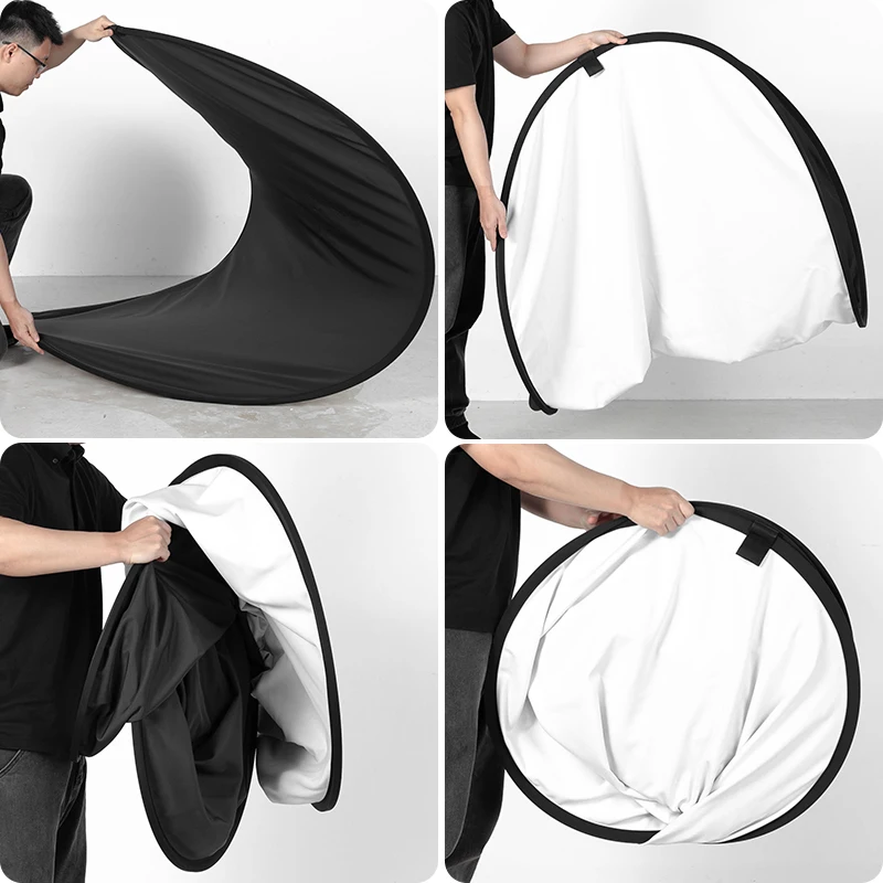 2 в 1 портативный Овальный многодисковый отражатель для фотостудии 100x150 см 150x200 |