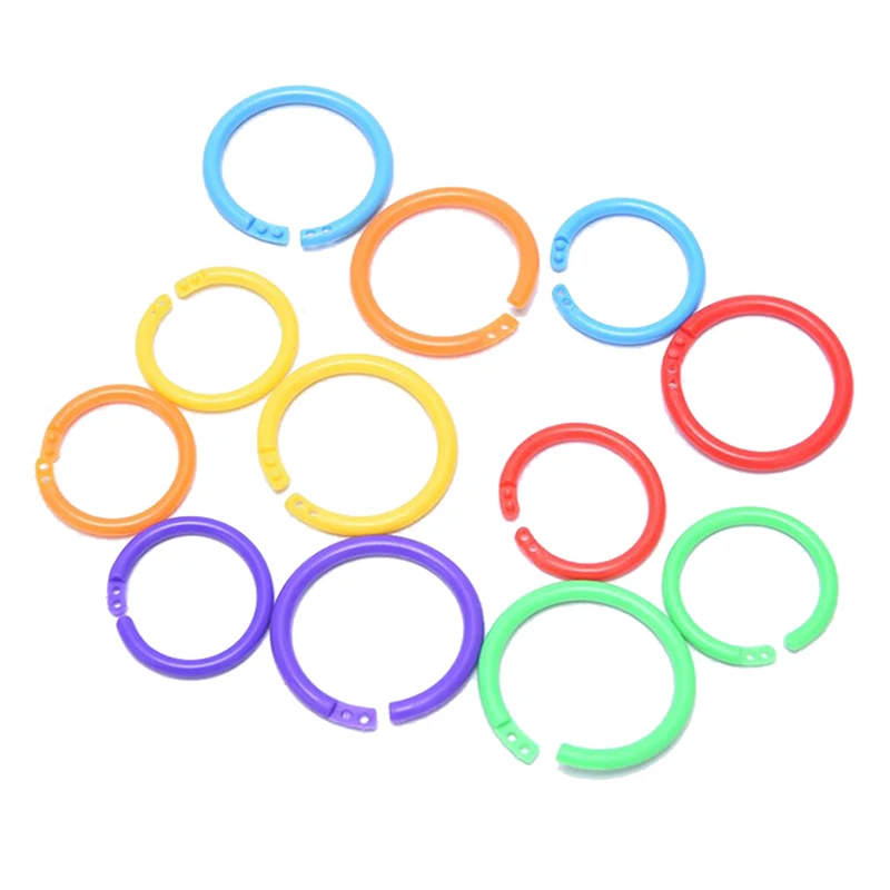 

Circle Loose Leaf Easy Rings Notebook Book Binder Plastic Hoops DIY Albums