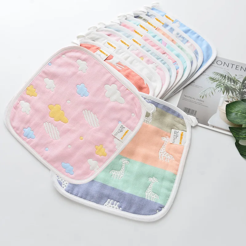 Маленькое квадратное детское полотенце из чистого хлопка Midbest 30*30 см [Three up | Мать и