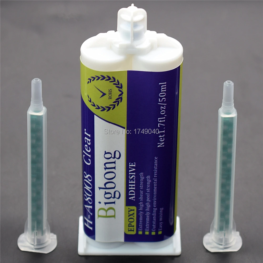 Двухкомпонентная смола сильные клеи прозрачные облигации 1:1 50 мл с 2 смешивающими