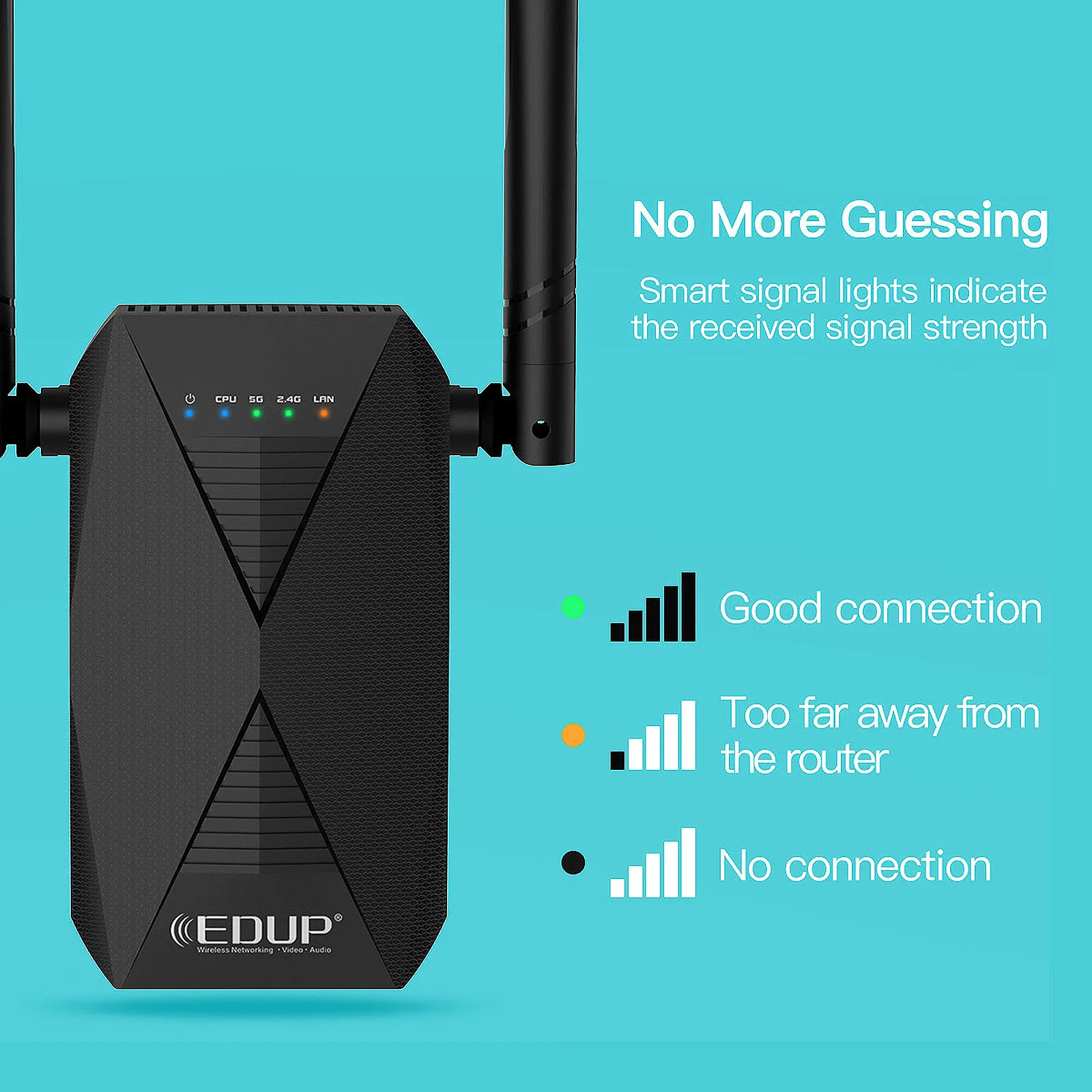 

EDUP 1200M WiFi Repeater Dual Band 2.4G&5GHz WiFi Extender Wireless 802.11AC Router Signal Booster for home Wlan Port Amplifier