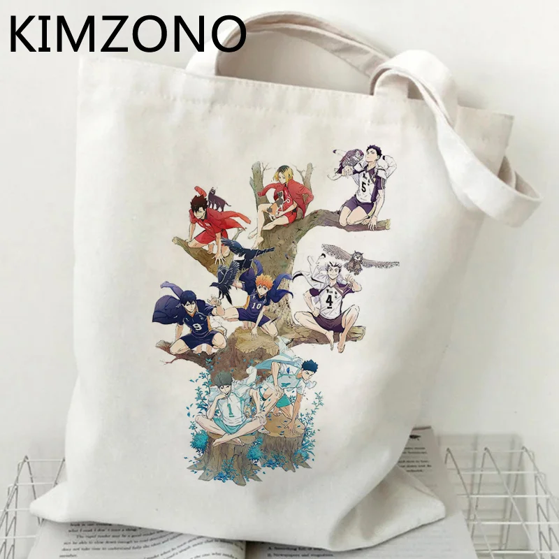 

Haikyuu shopping bag tote cotton recycle bag handbag shopper shopper bag shoping foldable reusable custom